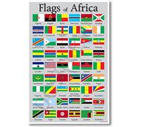 Flags of Africa - NEW World Travel Geography Classroom Poster