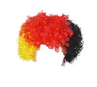 Flags Of European Cup Countries National Flag Short Curly Wig 2024 European Cup Short Curly Flag Wig Fans Cheer Supplies Afro Wig Team Fans Party U Lace (B, One Size)