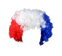 Flags Of European Cup Countries National Flag Short Curly Wig 2024 European Cup Short Curly Flag Wig Fans Cheer Supplies Afro Wig Team Fans Party Long Dark Wig Lace Front (P, One Size)