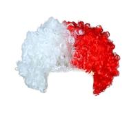 Flags Of European Cup Countries National Flag Short Curly Wig 2024 European Cup Short Curly Flag Wig Fans Cheer Supplies Afro Wig Team Fans Party Long Dark Wig Lace Front (L, One Size)