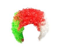 Flags Of European Cup Countries National Flag Short Curly Wig 2024 European Cup Short Curly Flag Wig Fans Cheer Supplies Afro Wig Team Fans Party Wigs for Women Lace Front Synthetic (AB, One Size)