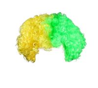 Flags Of European Cup Countries National Flag Short Curly Wig 2024 European Cup Short Curly Flag Wig Fans Cheer Supplies Afro Wig Team Fans Party U Lace (H, One Size)