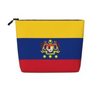 Flags of Federal Territories Faux Linen Makeup Pouch-Lightweight Travel Case