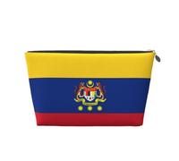 Flags of Federal Territories Leather Travel Makeup Bag-Waterproof Cosmetic Pouch