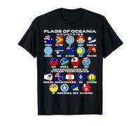 Flags of Oceania 23 National & Territorial Flags Geography T-Shirt