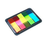 Flags of Tape Type auto-adhesivo Del Tirón Neon Page Marker Dye Page Tabs Page Markers Fluorescent Marker Sticky Notes Transparent 100pcs of a System 5 Colors Superiorâ€‚Quality and Creative