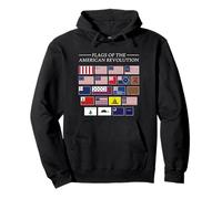 Flags of the American Revolution Historical Chart Pullover Hoodie