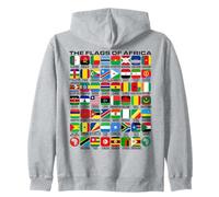 Flags of the Countries of Africa 54 Flag African Geography Zip Hoodie