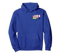 FLAGS OF THE QUAD ALLIANCE QUADRILATERAL SECURITY DIALOGUE Pullover Hoodie, Adult Unisex, Royal Blue, XX-Large