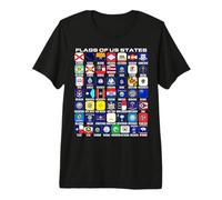 Flags of the U.S. States 50 Flags American Geography Premium T-Shirt