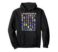 Flags of the U.S. States 50 Flags American Geography Pullover Hoodie