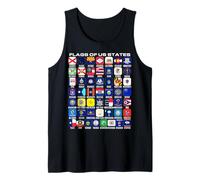 Flags of the U.S. States 50 Flags American Geography Tank Top
