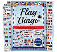 Flags of the World Bingo & Quiz Game - An entertaining activity and teaching accessory for groups and families. A great way to learn and have fun.