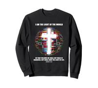 Flags of The World - Christian Faith Cross John 8:12 Light Sweatshirt