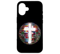 Flags of The World - Christian Faith Cross Shining Countries Case for iPhone 16