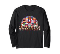 Flags of the world cultural diversity kids around the globe Long Sleeve T-Shirt