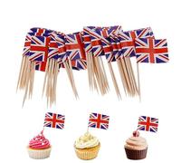 Flags of The World,Flags on Sticks Flag Toothpicks 100PCS Mini Britain Sandcastle Flags Food Flags Toothpick Cupcake Toppers Mini Cocktail Stick Flag Decor for Independence Day Party Bar