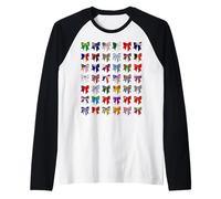 Flags of The World International Country Flags Girl Coquette Raglan Baseball Tee