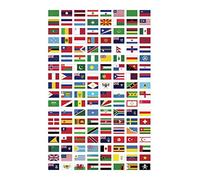 Flags of the World Notebook: Notebook/Journal - 110 Ruled Pages (6" x 9") - White Cover