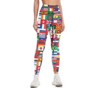 Flags of The World Novelty Women's Yoga Pants Soft High Waist Leggings for Workout Running