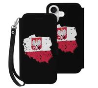 Flags Polish And Eagle1 Wallet Phone Case for iPhone 16 Series