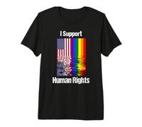 Flags Support Human Rights Gay Pride Reflection Diversity Premium T-Shirt