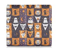 Flags with Halloween Elements Premium Leather Car Registration & Insurance Card Holder Wallet Accessories Case for ID, Driver's License, Key Contact Information Cards, Flags with Halloween elements,