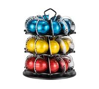 FLAGSHIP 3 Tier Coffee Pod Holder Carousel Stand Storage for Vertuoline (30 Pods)