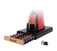 Flagship Coffee Pod Holder Capsule Display Storage Drawer for Nespresso Originaline Pods (60 Pods, Wood)