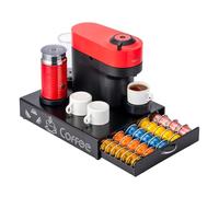 FlagShip for Nespresso Pod Holder Coffee Pod Drawer for Vertuo Pod Organizer Graffiti Style Large Capacity Fits All Size Vertuo Pods