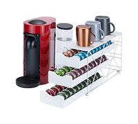 FlagShip for Nespresso Pod Holder Drawer 3 Tier Coffee Capsule Holder for Nespresso Vertuo Pod with Elegant White(60 Pods Capacity)