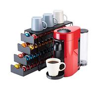 FlagShip for Nespresso Pod Holder Drawer Large Mullti Tier Coffee Pod Holder Vertuo (4 Tier (80Pods Capacity))