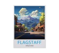 Flagstaff Arizona, Vintage Travel Poster，Jigsaw Puzzles for Adults 1000 Piece, Classic Puzzle Teens Boys Girls Puzzles Sturdy Tight Fitting Pieces,Letters On Back for Ideal Challenging And Gift-AQ90