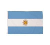 Flagtex - Argentina flag - Argentinian National Flags Polyester with Brass Grommets/banner - SMALL MEDIUM LARGE - Canvas Header and Double Stitched - (5ft x 3ft (150cm x 91cm))