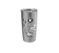 Flail and Armor Medieval Blood Drops Blackwork Traditional Stainless Steel Insulated Tumbler