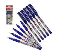 Flair 10 x 0.7mm Mr Grip BLUE Ballpoint Pens Rubber Grip Smoothness Guaranteed
