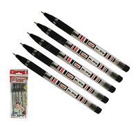Flair 5 x Mr Grip BLACK 0.7mm Tip Ballpoint Pens