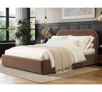 Flair Alba Chocolate Velvet Ottoman Bed Double