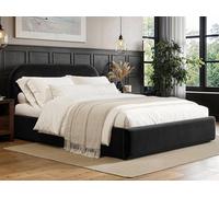 Flair Alba Ottoman Bed Black Velvet Double