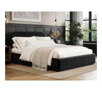 Flair Alba Ottoman Bed Black Velvet | Size: Double Flair Black Double