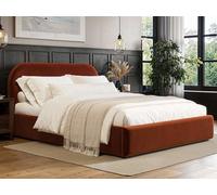 Flair Alba Ottoman Bed Burnt Orange Velvet Double