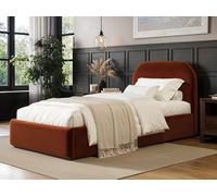 Flair Alba Single Ottoman Bed Orange Velvet