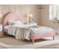 Flair Ava Boucle Single Bed in Pink Flair Pink Single