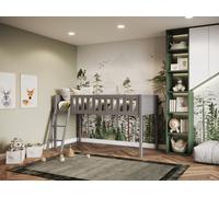 Flair Bea Mid Sleeper Cabin Bed in Grey | Size: Single Flair Grey Single