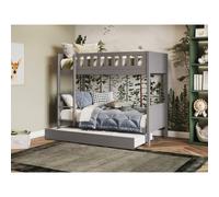Flair Furniture Flair Bea Shorty Bunk Bed With Trundle Grey, Grey