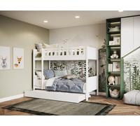 Flair Bea Wooden Bunk Bed With Trundle White