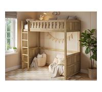 Flair Bea Wooden High Sleeper in Brown | Size: Single Flair Brown Single