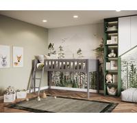 Flair Bea Wooden Midsleeper Cabin Bed - Grey