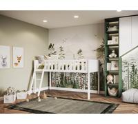 Flair Bea Mid Sleeper Cabin Bed in White | Size: Single Flair White Single