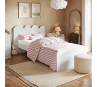 Flair Calista Ribbed Cloud Headboard Single Bed White